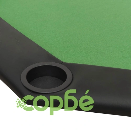 Сгъваема покер маса за 8 играча, зелена, 108x108x75 см ➤ топ цена ➤ sorbe.bg