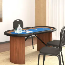 Покер маса за 10 играча, синя, 160x80x75 см