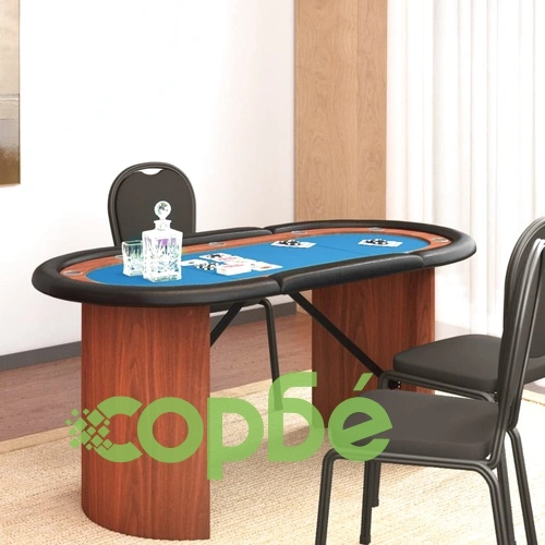 Покер маса за 10 играча, синя, 160x80x75 см ➤ топ цена ➤ sorbe.bg