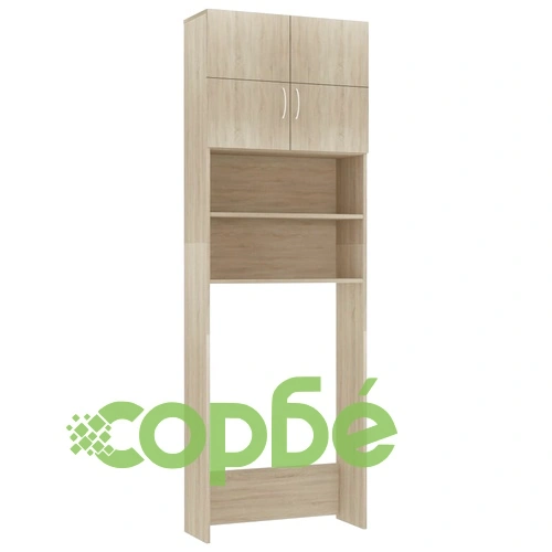 Шкаф за пералня, дъб сонома, 64x25,5x190 см, инженерно дърво ➤ топ цена ➤ sorbe.bg