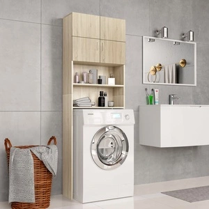 Шкаф за пералня, дъб сонома, 64x25,5x190 см, инженерно дърво