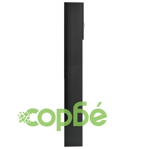 Шкаф за пералня, черно със силен гланц, 64x25,5x190 см ➤ топ цена ➤ sorbe.bg