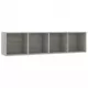 Библиотека/ТВ шкаф, бетонно сива, 143x30x36 см