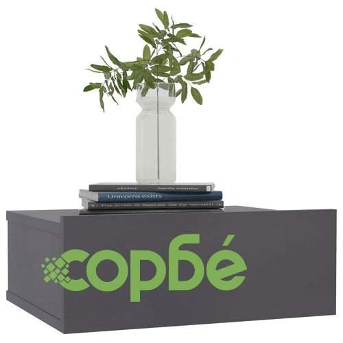 Нощни шкафчета за стена, 2 бр, сиви, 40x30x15см инженерно дърво ➤ топ цена ➤ sorbe.bg