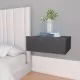 Нощни шкафчета за стена, 2 бр, сиви, 40x30x15 см, ПДЧ
