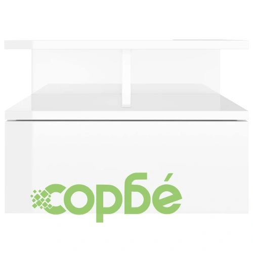 Нощни шкафчета за стена 2 бр силен бял гланц 40x31x27 см ➤ топ цена ➤ sorbe.bg