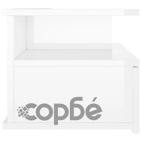 Нощни шкафчета за стена 2 бр силен бял гланц 40x31x27 см ➤ топ цена ➤ sorbe.bg