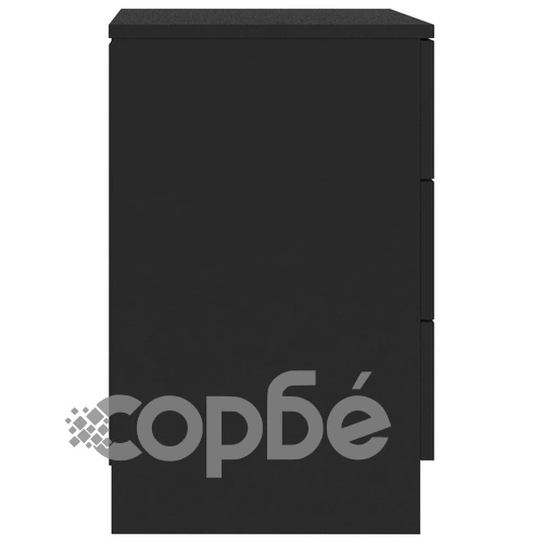 Нощни шкафчета, 2 бр, черни, 38x35x56 см, инженерно дърво ➤ топ цена ➤ sorbe.bg