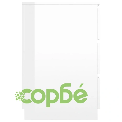 Писалище, бял гланц, 140x50x77 см, инженерно дърво ➤ топ цена ➤ sorbe.bg