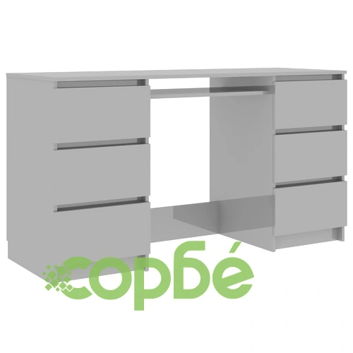 Писалище, сив гланц, 140x50x77 см, ПДЧ ➤ топ цена ➤ sorbe.bg