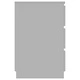 Писалище, сив гланц, 140x50x77 см, ПДЧ