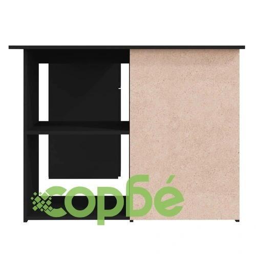 Ъглово бюро, бяло, 145x100x76 см, инженерно дърво ➤ топ цена ➤ sorbe.bg