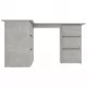 Ъглово бюро, бетонно сиво, 145x100x76 см, ПДЧ