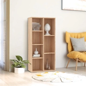 Шкаф библиотека, дъб сонома, 50x25x106 см, инженерно дърво