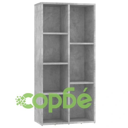 Шкаф библиотека, бетонно сив, 50x25x106 см, инженерно дърво ➤ топ цена ➤ sorbe.bg
