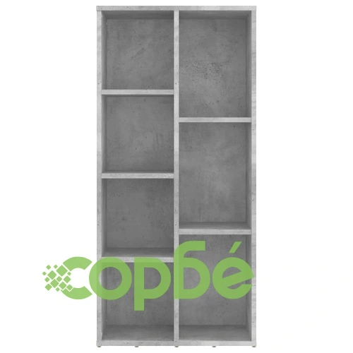 Шкаф библиотека, бетонно сив, 50x25x106 см, инженерно дърво ➤ топ цена ➤ sorbe.bg