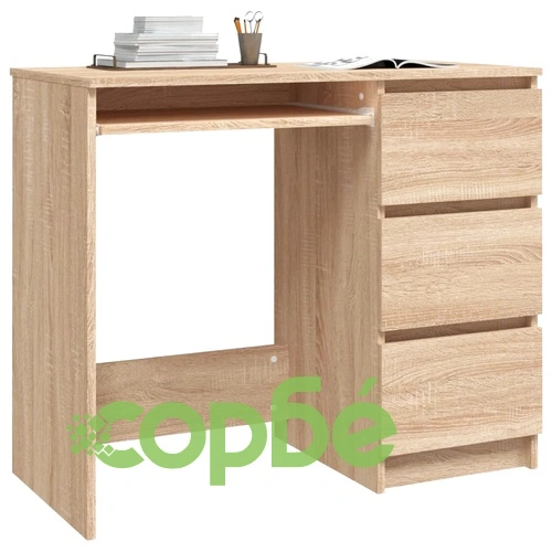 Бюро, дъб сонома, 90x45x76 см, инженерно дърво ➤ топ цена ➤ sorbe.bg