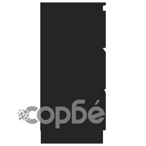 Сайдборд, черен, 60x35x76 см, инженерно дърво ➤ топ цена ➤ sorbe.bg