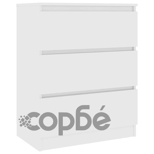 Сайдборд, бял гланц, 60x35x76 см, инженерно дърво ➤ топ цена ➤ sorbe.bg