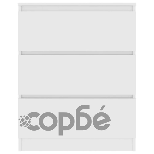 Сайдборд, бял гланц, 60x35x76 см, инженерно дърво ➤ топ цена ➤ sorbe.bg