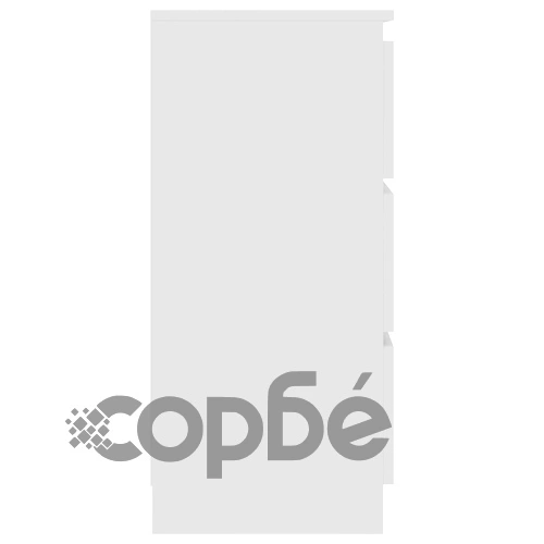 Сайдборд, бял гланц, 60x35x76 см, инженерно дърво ➤ топ цена ➤ sorbe.bg