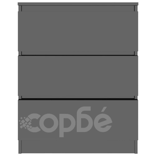 Сайдборд, черен гланц, 60x35x76 см, инженерно дърво ➤ топ цена ➤ sorbe.bg
