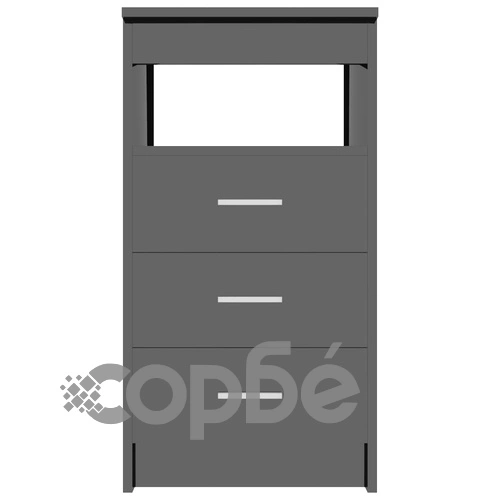 Шкаф с чекмеджета черен гланц 40x50x76 см инженерна дървесина ➤ топ цена ➤ sorbe.bg