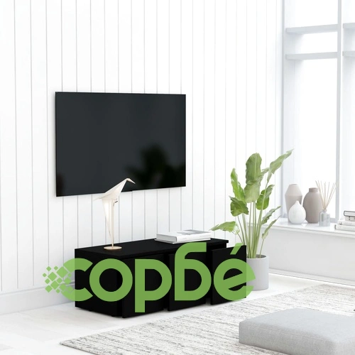 ТВ шкаф, черен, 80x34x30 см, инженерно дърво на топ цена от sorbe.bg ТВ шкаф, черен, 80x34x30 см, инженерно дърво ➤ топ цена ➤ sorbe.bg