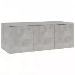 ТВ шкаф, бетонно сиво, 80x34x30 см, ПДЧ