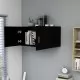Шкаф за стена, черен, 80x39x40 см, ПДЧ