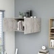 Шкаф за стена, бетонно сиво, 80x39x40 см, инженерно дърво