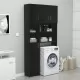 Шкаф за баня, черен, 32x25,5x190 см, ПДЧ