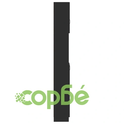 Шкаф за баня, черен, 32x25,5x190 см, инженерно дърво ➤ топ цена ➤ sorbe.bg