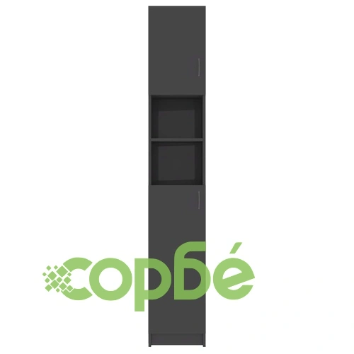 Шкаф за баня, сив гланц, 32x25,5x190 см, ПДЧ ➤ топ цена ➤ sorbe.bg