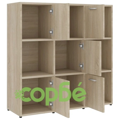 Шкаф библиотека, дъб сонома, 90x30x90 см, инженерно дърво ➤ топ цена ➤ sorbe.bg