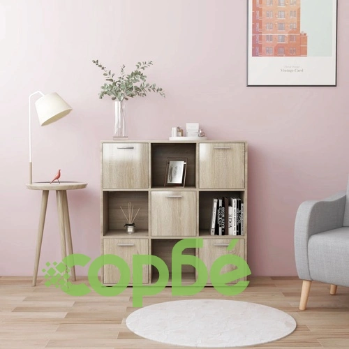 Шкаф библиотека, дъб сонома, 90x30x90 см, инженерно дърво ➤ топ цена ➤ sorbe.bg