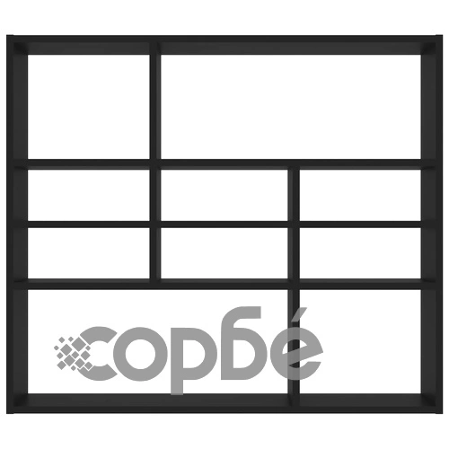 Стенен рафт, черен, 90x16x78 см, инженерно дърво ➤ топ цена ➤ sorbe.bg