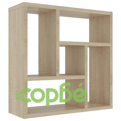 Стенен рафт, дъб сонома, 45,1x16x45,1 см, инженерно дърво ➤ топ цена ➤ sorbe.bg