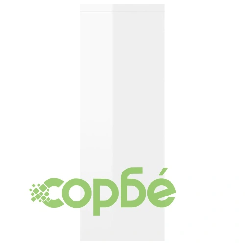 Стенен рафт, бял гланц, 45,1x16x45,1 см, инженерно дърво ➤ топ цена ➤ sorbe.bg