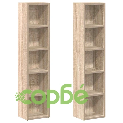 CD шкафове, 2 бр, дъб сонома, 21x16x93,5 см, ПДЧ ➤ топ цена ➤ sorbe.bg