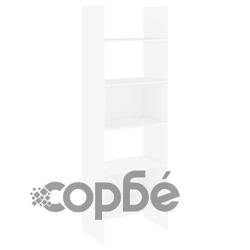 Библиотека, бяла, 60x35x180 см, инженерно дърво ➤ топ цена ➤ sorbe.bg