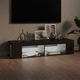 ТВ шкаф с LED осветление, сив, 135x39x30 см