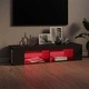 ТВ шкаф с LED осветление, сив, 135x39x30 см