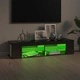 ТВ шкаф с LED осветление, сив гланц, 135x39x30 см