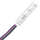 ТВ шкаф с LED осветление, сив гланц, 135x39x30 см