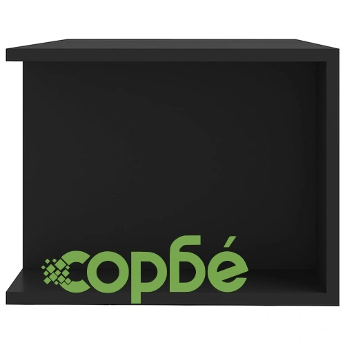 ТВ шкаф с LED осветление, черен, 90x39x30 см ➤ топ цена ➤ sorbe.bg