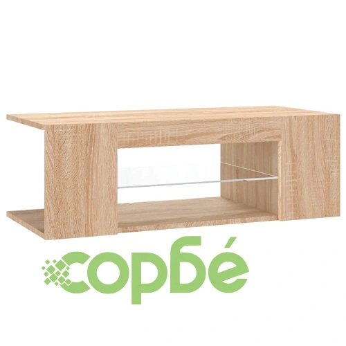 ТВ шкаф с LED осветление, дъб сонома, 90x39x30 см на топ цена от sorbe.bg ТВ шкаф с LED осветление, дъб сонома, 90x39x30 см ➤ топ цена ➤ sorbe.bg