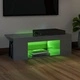 ТВ шкаф с LED осветление, сив гланц, 90x39x30 см