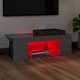 ТВ шкаф с LED осветление, сив гланц, 90x39x30 см