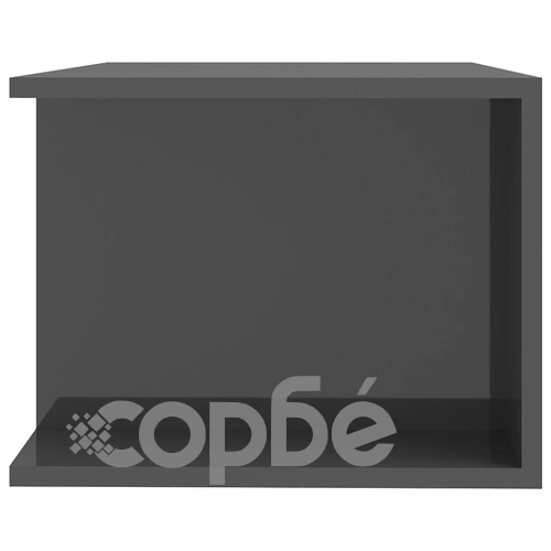 ТВ шкаф с LED осветление, сив гланц, 90x39x30 см ➤ топ цена ➤ sorbe.bg